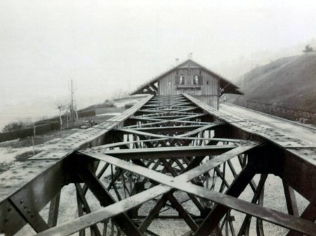 Bahn 1895 - Statikversuche an der 1. Eisenbrücke von 1875