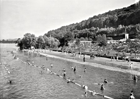 Rhein 1933 - Strandbadleben