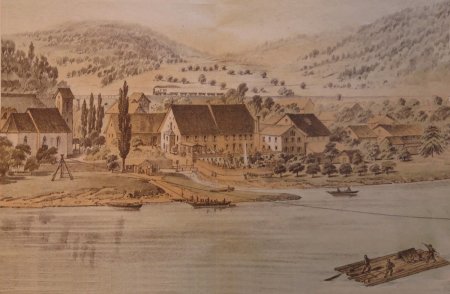 Rhein 1880 - Flossfahrt
