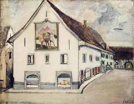 1952 Haus eines Nationalrates, Oel auf Jute, Willy Guggenheim (Varlin)
