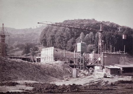 1969 Bauphase - Die Turnhalle im Bau
