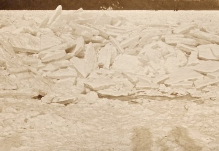 Rhein 1929 - Eisschollen