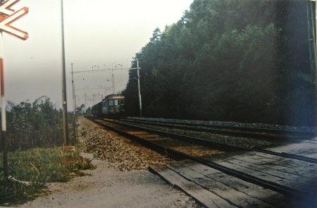 Bahn 1960 - Bahnübergang unbewacht oberhalb Mumpf Ost