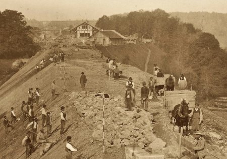 Bahn 1874 - Bahnbau Bahnhofgebiet