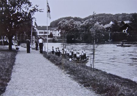 Pontoniere 1967 - Antreten zum Wettfahren in Mellingen
