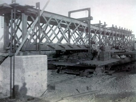Bahn 1895 - Statikversuche IV an der 1. Eisenbrücke von 1875