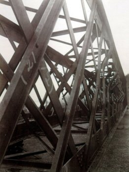 Bahn 1895 - Statikversuche V an der 1. Eisenbrücke von 1875