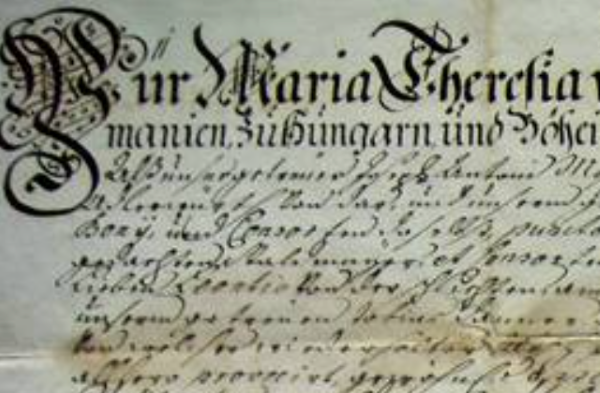 Urteilsbrief Maria Theresia 1760
