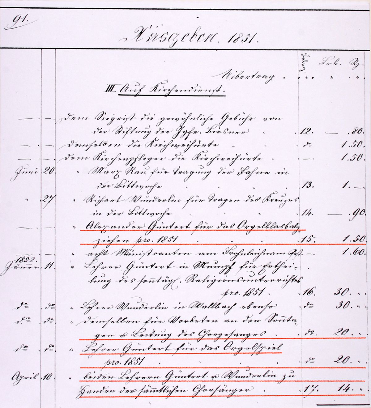 1851 ältestes Dokument