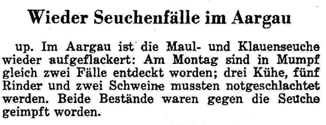 MKL Seuche Der Bund 26. April 1966